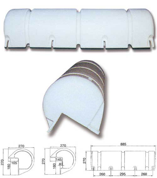 Protezione Gonfiabile per Pontili in PVC Bianco